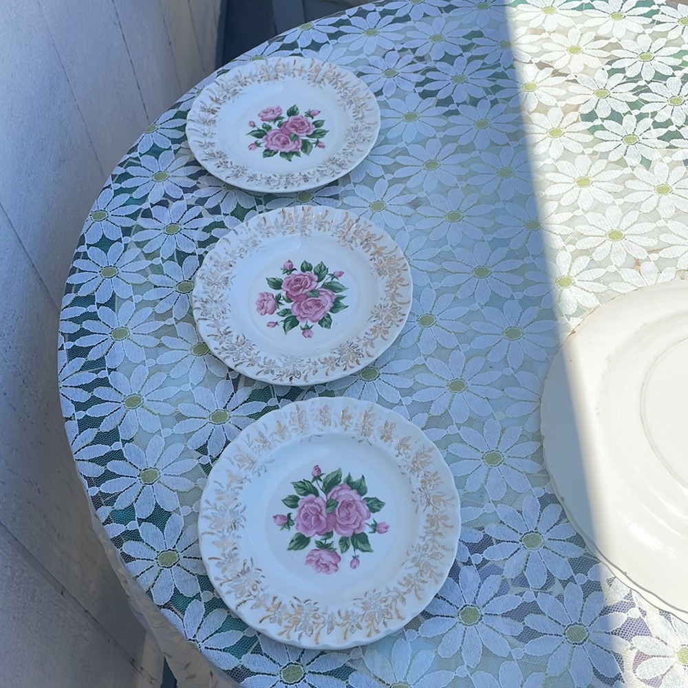 American Limoges Tea cup plates (3)